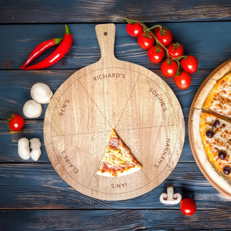 Personalised Pizza Board - Slices with Names